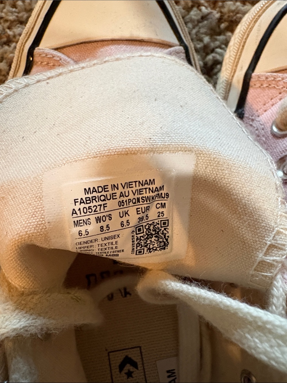 Converse High Top Sneakers - Light Pink Canvas - Picture 3 of 6